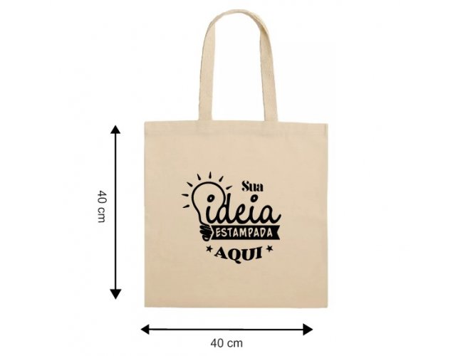 Sacola Basica de Algodo Ecobag 40x40 ala de 60cm