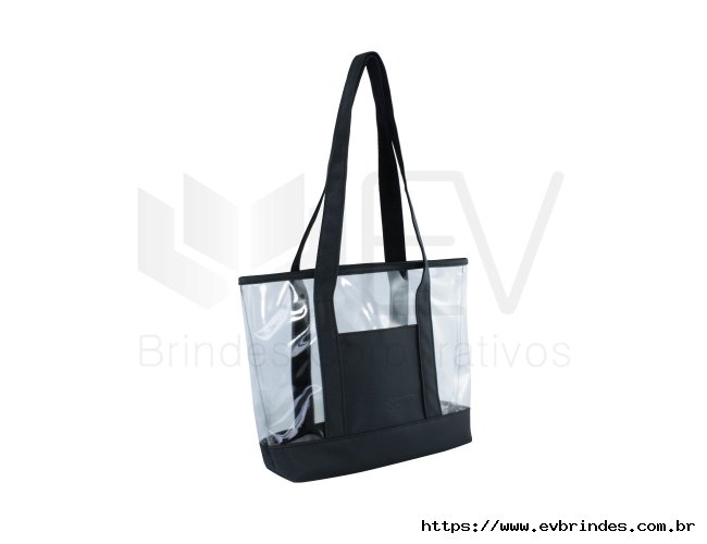 sacola de pvc com fundo e bolso